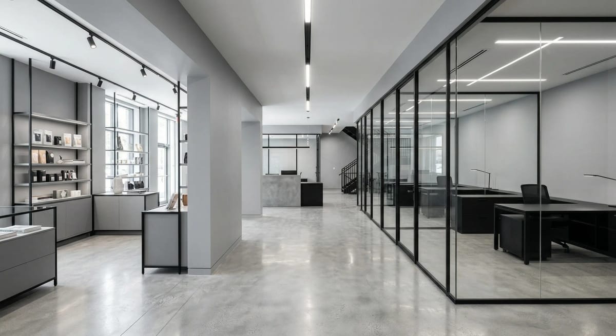 Modern open-plan office renovation